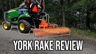6' York Rake Re-finishes Gravel Drive