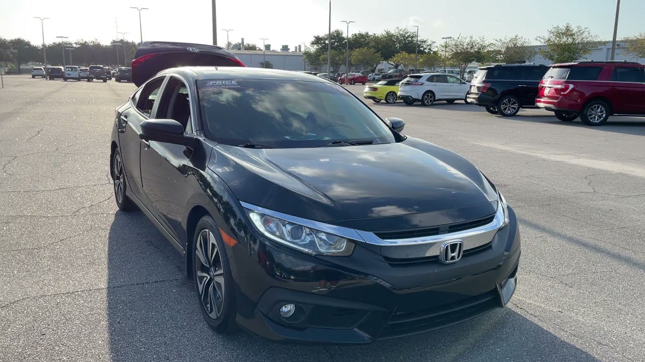 2016 Honda Civic EX  Sedan Black