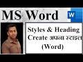 Styles In Home Tab (Word) /Create स्टाइल