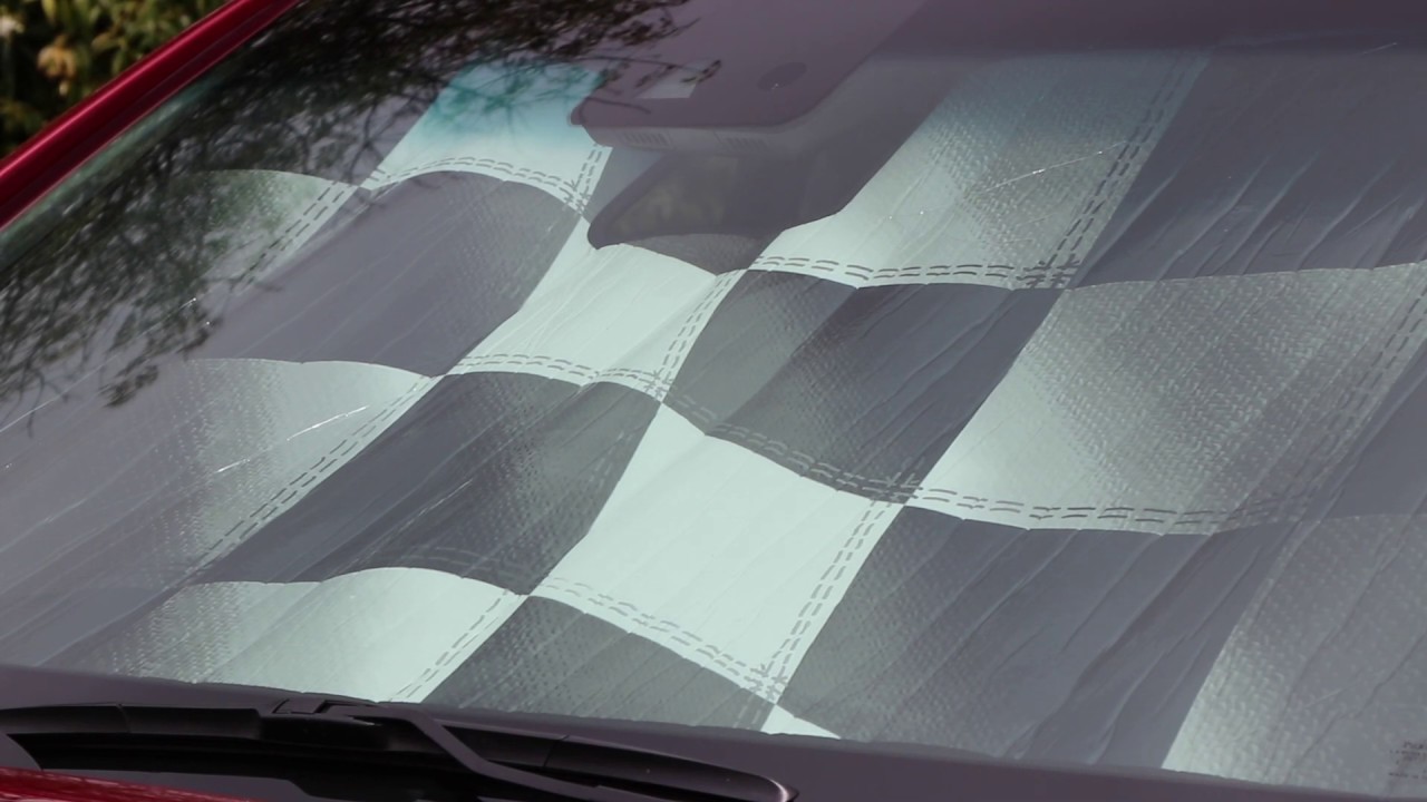 Intro Tech Automotive Custom Windshield Racing Flag Auto Sun Shade Design at California Car Cover