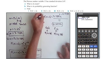 Calculating Poisson probabilities Casio fx-CG 50