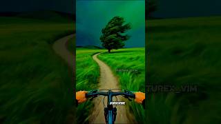 Riding Bicycle Through the Sea &amp; Dirt + Epic Mountain Views😍🍃#Nature#Relaxing#YouTubeShorts