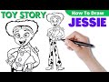 Toy story character drawing  how to draw jessie from toy story