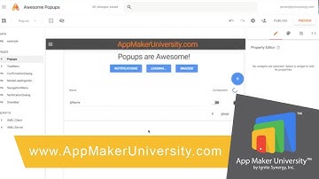 App Maker Popups in Detail