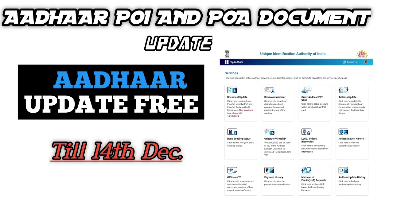How to Update Your Aadhar Card Online (Step by Step)| Aadhaar document ...