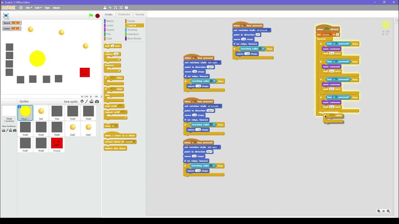Scratch Enemy collision YouTube