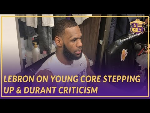 Lakers Post Game: LeBron on Young Core Stepping Up Late & Response To Durant Criticisms