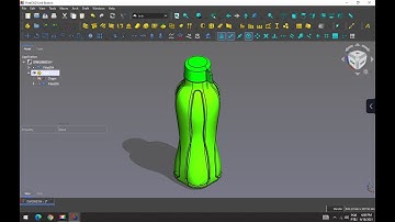 FreeCAD - Parametric Tupperware Bottle - Speed drawing