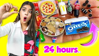 Eating Only Mini Food for 24 HOURS 😋