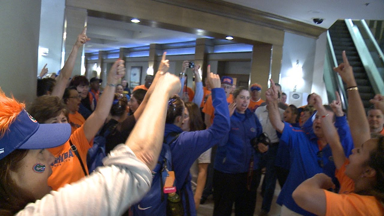 ufr NCAA: Florida Gymnastics Super Six Hotel Sendoff 4-19-14