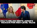 Italian PM Giorgia Meloni Meets Japan PM Sanae Takaichi In Rome