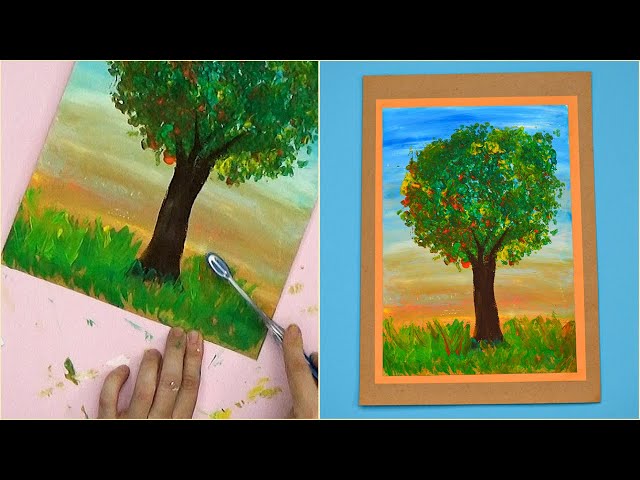 Rainbow Tree/Easy Painting For Kids/Acrylic Painting For Kids