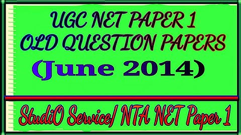 UGC NET June 2014