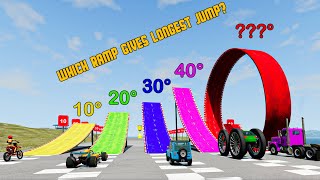 Beamng drive - Which Ramp gives Longest Jump? - Part 3