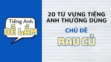 20 TỪ VỰNG TIẾNG ANH THƯỜNG DÙNG - CHỦ ĐỀ : RAU CỦ