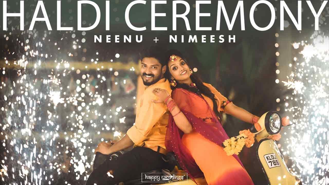 Kerala Single shot Haldi Celebration video Neenu & Nimesh by Happy Weddings
