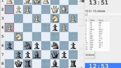 Chess World.net: LIVE Rapid #143 vs comanchemoon99 (1697) - Queen