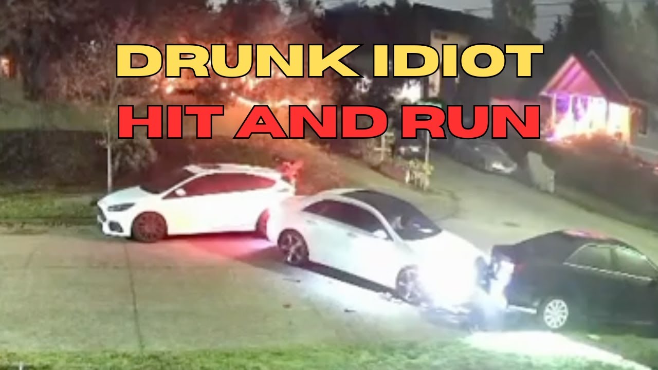 DRUNK DRIVER HITS AN ELDERLY COUPLES CAR AND RUNS BEFORE COPS COME ...