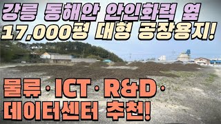 강릉 동해안 안인화력 옆,17,000평 대형 공장용지 매매! [물류 · ICT · R&amp;D · 데이터센터 추천]