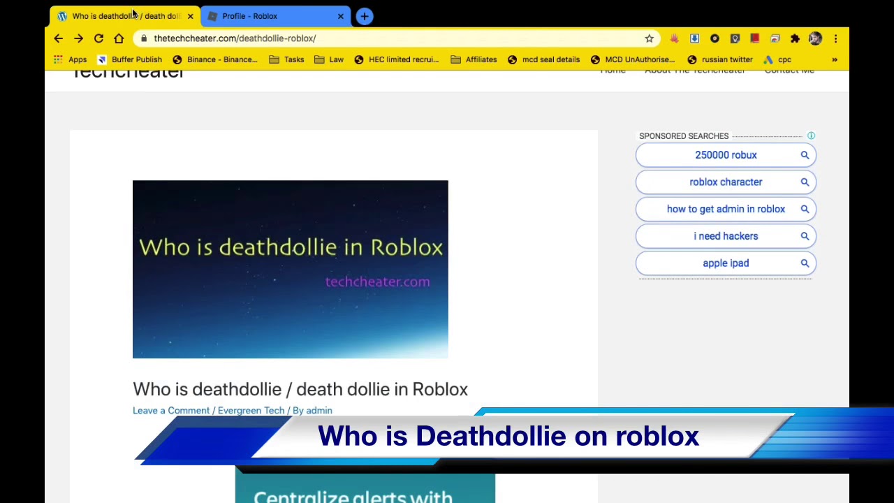 Who Is Deathdollie Death Dollie In Roblox Techcheater - roblox hack apple