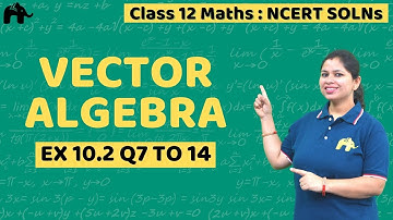 Vector Algebra Class 12 Maths | NCERT Solutions Chapter 10 Mathematics Exercise 10.2 Questions 7-14