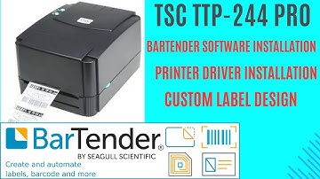 Custom Label Barcode Design & Size Setting in BarTender Software | TSC TTP-244 PRO
