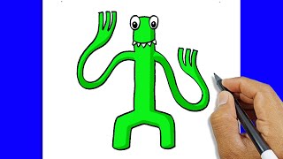 how to draw rainbow friends roblox green rainbow friends drawing