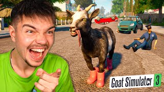 ZAGRAŁEM W NAJŚMIESZNIEJSZĄ GRĘ NA ŚWIECIE! (Goat Simulator 3) screenshot 2