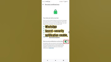 How To Enable Security Notification In WhatsApp | show security notifications on this device #shorts