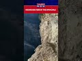 Bus Travels Along Death-Defying Cliff In Himachal  #shorts