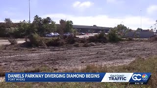Drivers urged to plan ahead as construction begins on Daniels Parkway diverging diamond