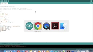 Including Libraries   Light Sensor BH1750