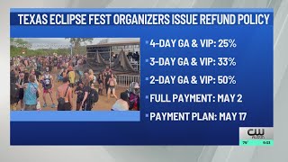 Texas Eclipse Festival organizers implement refund policy following weather cancellation