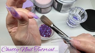 Acrylic Nails Tutorial | Chatty Freestyle | Spring To Summer Design For Beginners