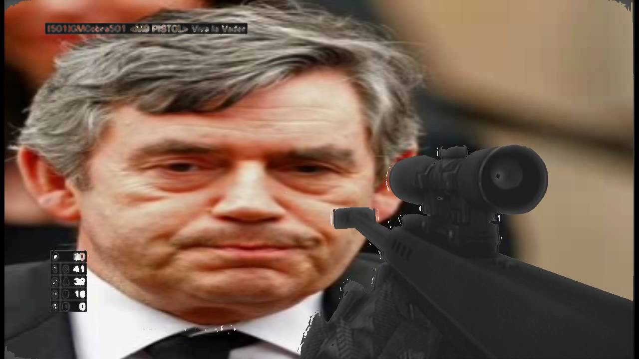 *NOTE: I AM UPLOADING THIS TO MACHINIMA .COM* MrPielil's Gordon Brown Being No-Scoped