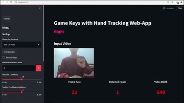 streamlit Demo Hand Tracking