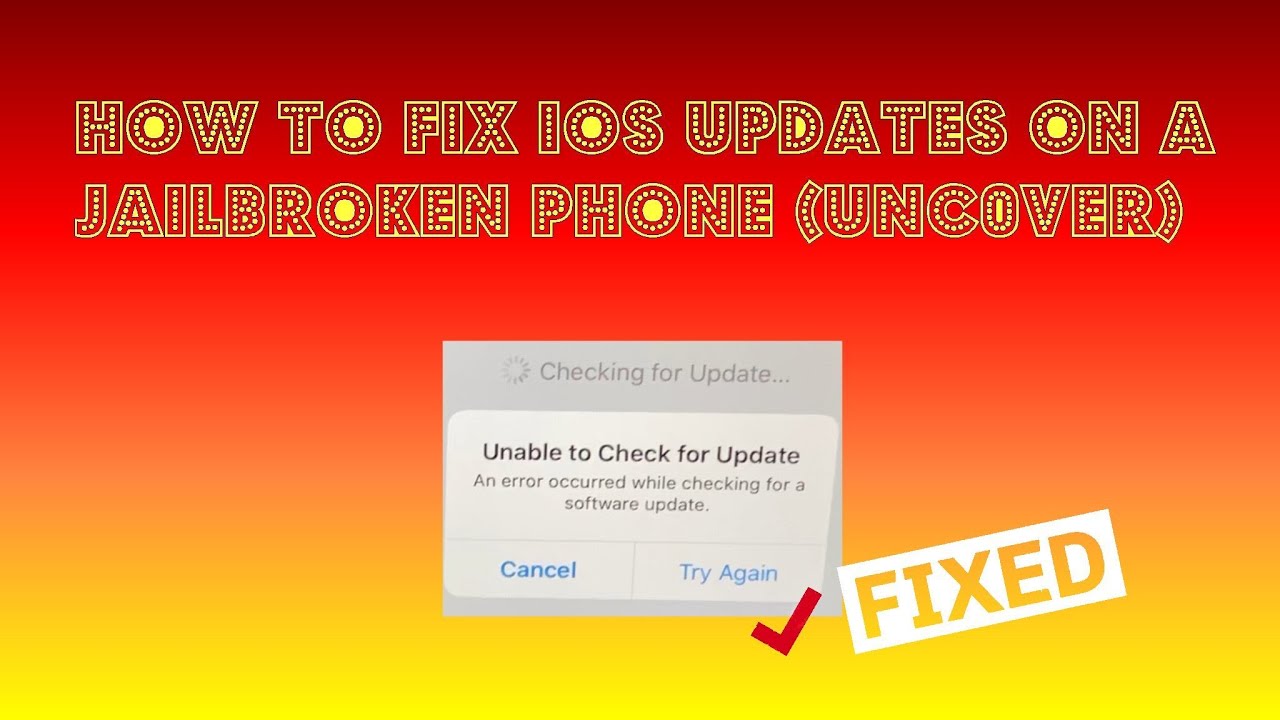 Fix Unable to Check for Update on iPhone iPad | Unc0ver Jailbreak iOS ...
