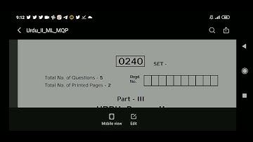 TS inter 2ndyear 2022 Urdu model question paper April / May 2022 IPE #TSInter #TSInterPapers