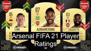 ALL ARSENAL FIFA 21 Player Ratings