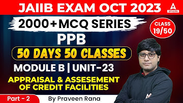 Principles & Practices of Banking | PPB Module B | Appraisal and Assessment of Credit Facilities #19