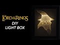 How to make the lord of the rings paper cut light box  diy tutorial