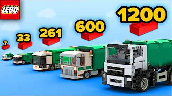 LEGO GARBAGE TRUCKS From 7 to 1200 Parts | Comparison