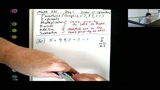 Math 335 Day 01 Fall 2023 Order of Operations