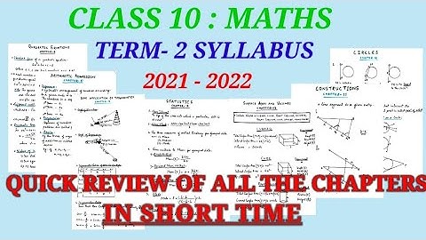Class - 10 Maths Term - 2 Syllabus 2021-2022 | CBSE | #mathsterm2syllabus #cbseterm2syllabus