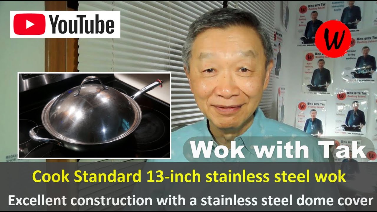 Cooks Standard Wok Pan Stainless Steel, 13-Inch Multi-Ply Clad Stir Fr