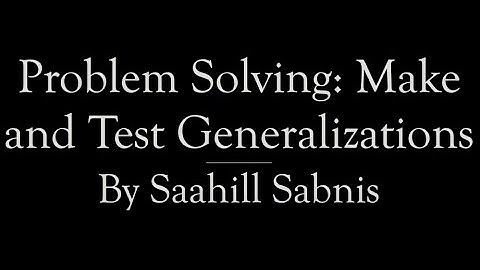 15-06: Problem Solving: Make and Test Generalizations | 5th Grade | SS Multimedia