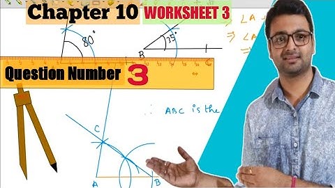 D.A.V. Math | Class 7 |Ch 10 | Construction of Triangles | Worksheet 3 | Q.No.3 | Art Of Mathematica