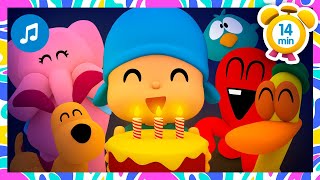 🎂 Happy Birthday to you! + More Nursery Rhymes &amp; Kids Songs [ 14 minutes ] | Pocoyo