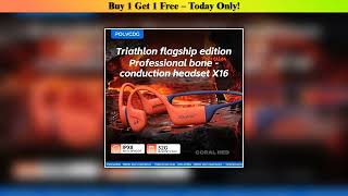 Best POLVCDG bone conduction swimming earphones IPX8 waterproof 32GB memory Bluetooth 5.4 silicone•