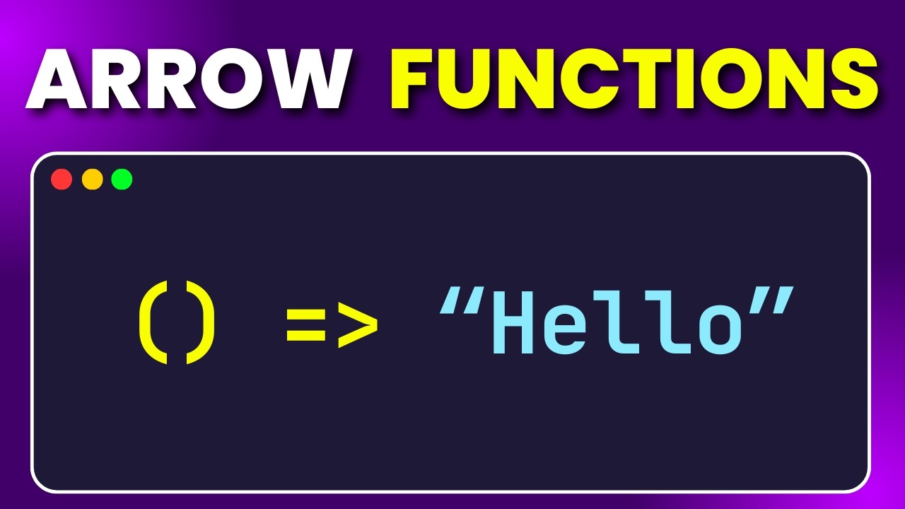 Learn JavaScript Arrow Functions in 3 Minutes - YouTube